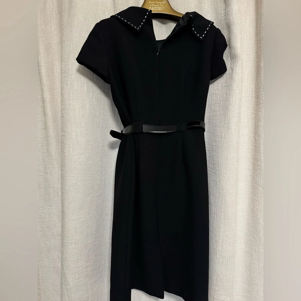 Chic Black Midi Dress - Picture 4 of 4